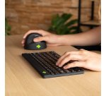 R-Go Tools Clavier ergonomique R-Go Compact Break, clavier compact avec logiciel de pause,AZERTY (FR), Bluetooth, noir