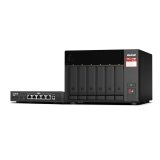 QNAP TS-673A-SW5T server NAS e di archiviazione Tower Ryzen Embedded V1500B 8 GB DDR4 0 TB QNAP QTS Nero