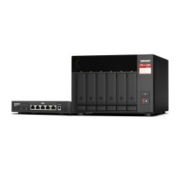 QNAP TS-673A-SW5T server NAS e di archiviazione Tower Ryzen Embedded V1500B 8 GB DDR4 0 TB QNAP QTS Nero