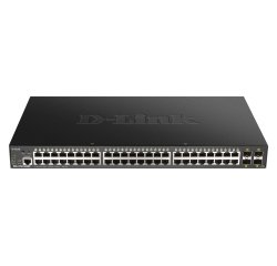 D-Link DGS-1250-52XMP Géré L3 Connexion Ethernet, supportant l'alimentation via ce port (PoE) Noir