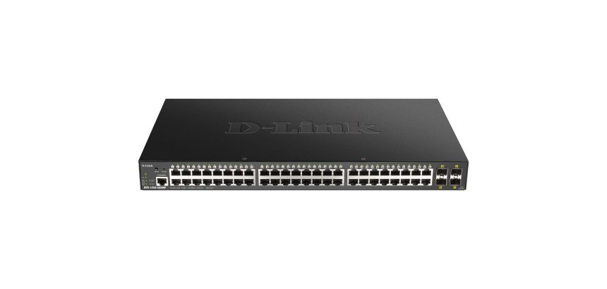 D-Link DGS-1250-52XMP Géré L3 Connexion Ethernet, supportant l'alimentation via ce port (PoE) Noir