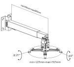 Equip Soporte de pared de techo para proyector, negro