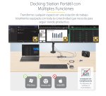 StarTech.com Adaptador Multipuerto USB-C de 3 Monitores HDMI/DP - 4K 60Hz Doble + 4K 30Hz HDMI y DP - Hub 4x USB-A - PD de 100W de Paso - Red Gigabit Ethernet - Lector de Tarjetas SD/MicroSD