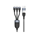 Conceptronic ETTA06B15 USB 3-in-1 PD 3.0 100W Fast Charging Cable 1.5M, 20V 5A, 480Mbps, E-Mark