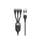 Conceptronic ETTA06B15 USB 3-in-1 PD 3.0 100W Fast Charging Cable 1.5M, 20V 5A, 480Mbps, E-Mark
