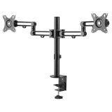 StarTech.com Support Double Écran - Support de Bureau pour Moniteurs VESA jusqu'à 32"(8kg) - Bras Articulé Ergonomique avec Pince - Réglable en Hauteur/Inclinaison/Rotation/Tourner