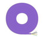 AISENS Cable de Red RJ45 LSZH Cat.6 UTP Rigido AWG23 CCA (Aleacion), Violeta, 305M