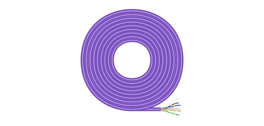 AISENS Cable de Red RJ45 LSZH Cat.6 UTP Rigido AWG23 CCA (Aleacion), Violeta, 305M