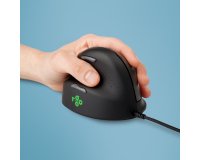 R-Go Tools Souris Ergonomique R-Go HE Break avec logiciel de pause, gaucher, moyen (longueur de la main 165-185 mm), filaire, noir