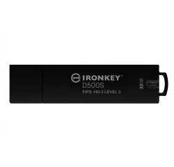 Kingston Technology IronKey 32GB D500S FIPS 140-3 Lvl 3 AES-256