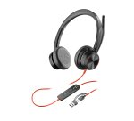 HP Poly-Headset Poly Blackwire 8225 Stereo USB-C + Adapter USB-C/A
