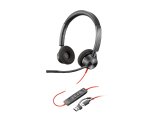 HP Poly Auriculares estéreo Blackwire 3320 con certificación Microsoft Teams USB-C + Adaptador USB-C/A
