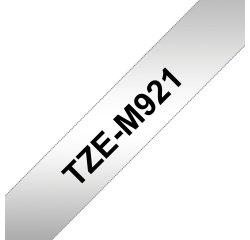 Brother TZE-M921 cinta para impresora de etiquetas Negro sobre metálico