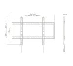 Equip 650323 Staffa per montaggio a parete del televisore curvo fisso da 60” a 100”