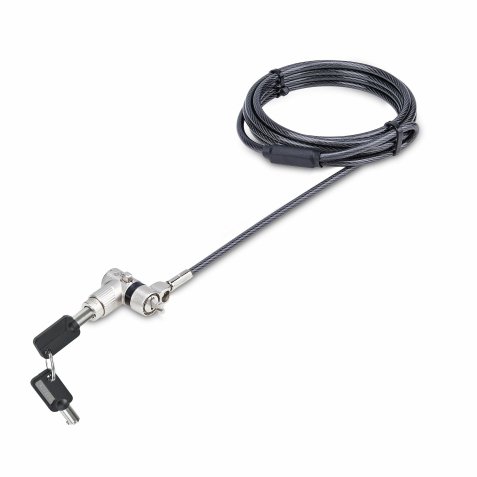 StarTech.com Lot de 25 Antivols Universels de 2m pour Ordinateur Portable, Serrure Universelle à Clé Maîtresse, Sécurité Informatique, Compatible avec Noble Wedge®/Nano/K-Slot, Câble Antivol Résistant aux Coupures