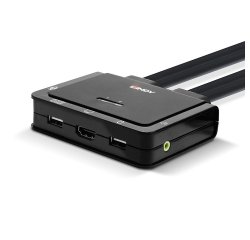 Lindy 42345 switch per keyboard-video-mouse (kvm) Montaggio rack Nero