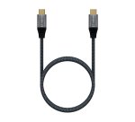 AISENS Cable USB 2.0 Aluminio 5A 100W E-Mark, USB-C/M-USB-C/M, Gris, 1.0M