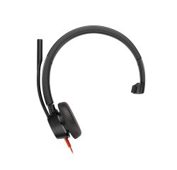 HP Poly Micro-casque Poly Blackwire 3315 monaural USB-C certifié Microsoft Teams + connexion 3,5 mm + adaptateur USB-C/A