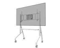 Neomounts FL50-575WH1 Support au sol mobile pour écran 65-115" - installation rapide - TÜV