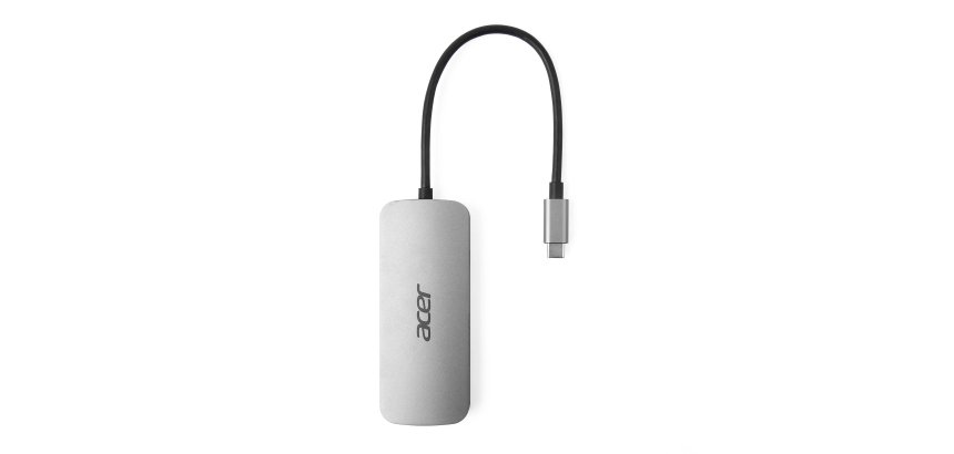 Acer 7in1 Type C Dongle Cablato USB 3.2 Gen 1 (3.1 Gen 1) Type-C Argento