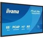 iiyama T6529AS-B1AG Écran d'affichage dynamique En forme de kiosk 163,8 cm (64.5") LED Wifi 420 cd/m² 4K Ultra HD Noir Écran tactile Intégré dans le processeur Android 24/7