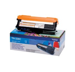 Brother TN328C - cyan - original - toner cartridge