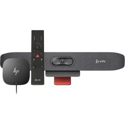 POLY Barre de visioconférence USB Studio R30 et télécommande BT avec station d’accueil HP USB-C G5 (ABB)