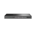 TP-Link Omada SG3428XMP commutateur réseau Géré L2+ Gigabit Ethernet (10/100/1000) Connexion Ethernet, supportant l'alimentation via ce port (PoE) 1U Noir