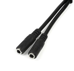 StarTech.com Adaptateur pour Casque avec Prises Séparées pour Écouteurs et Microphone - 3,5mm 1x 4 Broches vers 1x 3 Broches et 1x 2 Broches - M/F