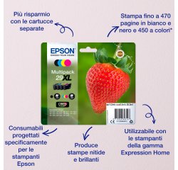 Epson Strawberry Singlepack Black 29XL Claria Home Ink