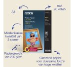 Epson - fotopapier - glanzend - 20 vel(len) - A3 - 200 g/m²