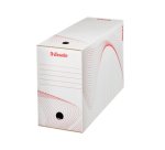 Boîte archives esselte standard carton ondulé recyclable a4 245x345mm dos 150mm assemblage manuel facil coloris blanc