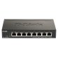 D-Link DGS-1100-08PV2 Géré L2/L3 Gigabit Ethernet (10/100/1000) Connexion Ethernet, supportant l'alimentation via ce port (PoE) Noir