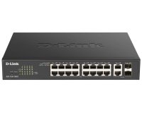 D-Link DGS-1100-18PV2 commutateur réseau Géré L2 Gigabit Ethernet (10/100/1000) Connexion Ethernet, supportant l'alimentation via ce port (PoE) 1U Noir