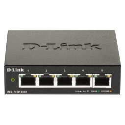 D-Link DGS-1100-05V2/E commutateur réseau Géré L2 Gigabit Ethernet (10/100/1000) Noir