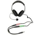StarTech.com Adaptateur pour casque avec prises pour écouteur et microphone séparées - Mini-Jack 3,5mm 1x (M) 2x (F) - Noir