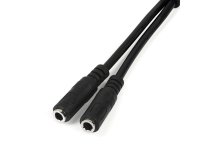 Adaptador de Auriculares con Micrófono Mini-Jack 3,5mm 4 pines a Conectores Separados de Auriculares y de Micrófono - M a 2xH