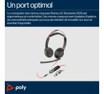 HP Poly Micro-casque stéréo USB-C Poly Blackwire 5220 + prise 3,5 mm + adaptateur USB-C/A (lot)
