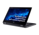 Acer Chromebook R724T-TCO-K01L MediaTek 29,5 cm (11.6") Écran tactile HD 8 Go LPDDR4x-SDRAM 64 Go Flash Wi-Fi 6 (802.11ax) ChromeOS Noir Français