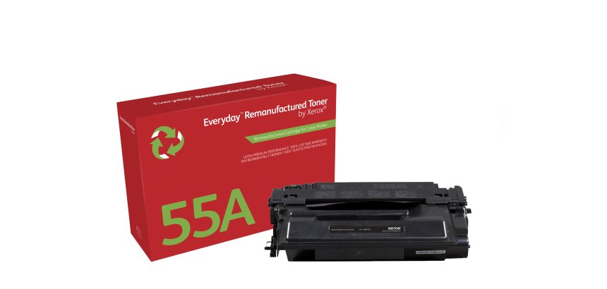Toner remanufacturé Mono Everyday™ de Xerox compatible avec HP 55A (CE255A), Capacité standard