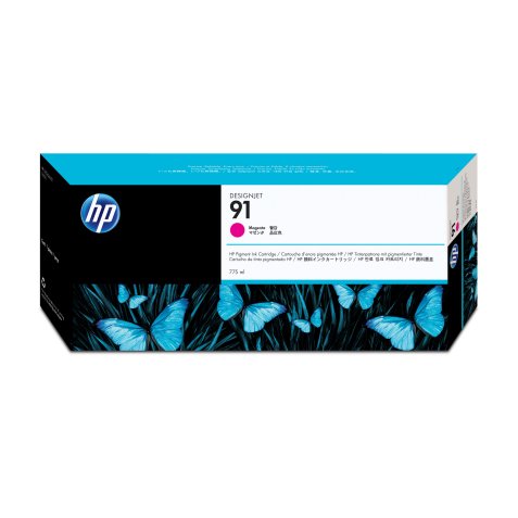 HP 91 DesignJet cartouche d'encre pigmentée magenta, 775 ml