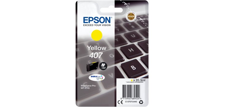 Epson Inchiostro giallo singolo DURABrite Ultra Tastiera 407L