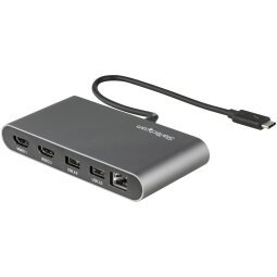 StarTech.com Mini Dock Thunderbolt 3 - Station d'Accueil Portable pour Deux Écrans avec HDMI 4K 60Hz, 2 x Hub USB-A (3.0/2.0), GbE - Câble de 28 cm - Adaptateur Multiport TB3 - Mac/Windows