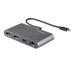StarTech.com Mini Station d'Accueil Thunderbolt 3 - Dock Portable pour Deux Écrans avec DP 4K 60Hz, 1x hub USB-A (USB 3.0/5 Gbps), GbE - Câble de 28 cm - Adaptateur Multiport TB3 - Mac/Windows