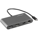 Mini Replicador de Puertos TB3 para Dos Monitores DisplayPort de 4K a 60Hz - GbE - 1x USB-A