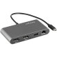 StarTech.com Thunderbolt 3 Mini Dock - Portable Dual Monitor w/ DP 4K 60Hz - 1X USB-A Hub (3.2/2.0), GbE - 28cm Cable - TB3 Multiport Adapter - Mac/Windows - Upgraded Version of TB3DKM2DP