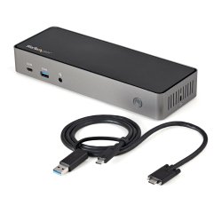 StarTech.com USB-C & USB-A Dock - Hybride Universeel Triple Monitor Laptop Docking Station DisplayPort & HDMI 4K 60Hz - 85W Power Delivery, 6x USB Hub, GbE, Audio - USB 3.1 Gen 2 10Gbps