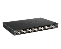 D-Link DGS-1520-52MP Géré L3 Gigabit Ethernet (10/100/1000) Connexion Ethernet, supportant l'alimentation via ce port (PoE) 1U Noir