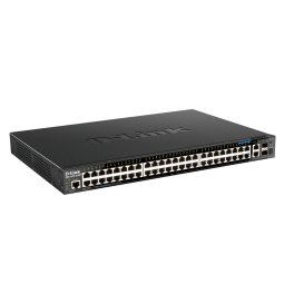 D-Link DGS-1520-52MP Géré L3 Gigabit Ethernet (10/100/1000) Connexion Ethernet, supportant l'alimentation via ce port (PoE) 1U Noir