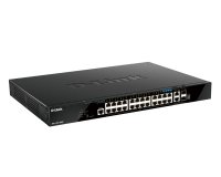 D-Link DGS-1520-28MP/E commutateur réseau Géré L3 Gigabit Ethernet (10/100/1000) Connexion Ethernet, supportant l'alimentation via ce port (PoE) 1U Noir